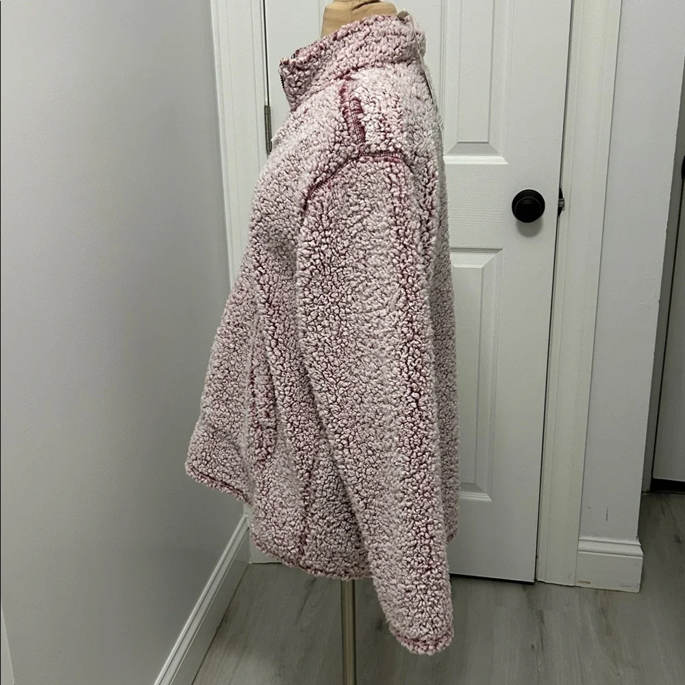 Charlie Paige Pink Sherpa Quarter Zip Pullover